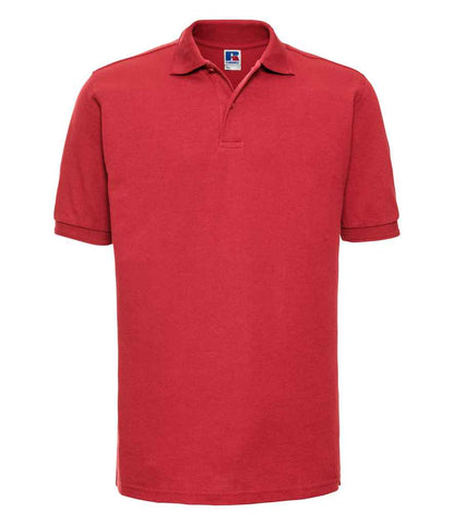 Russell Hardwearing Poly/Cotton Piqué Polo Shirt - Bright Red (599M)