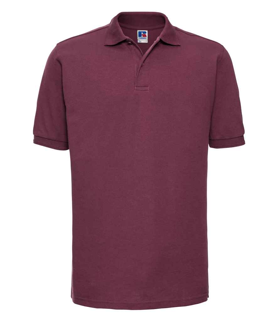 Russell Hardwearing Poly/Cotton Piqué Polo Shirt - Burgundy (599M)
