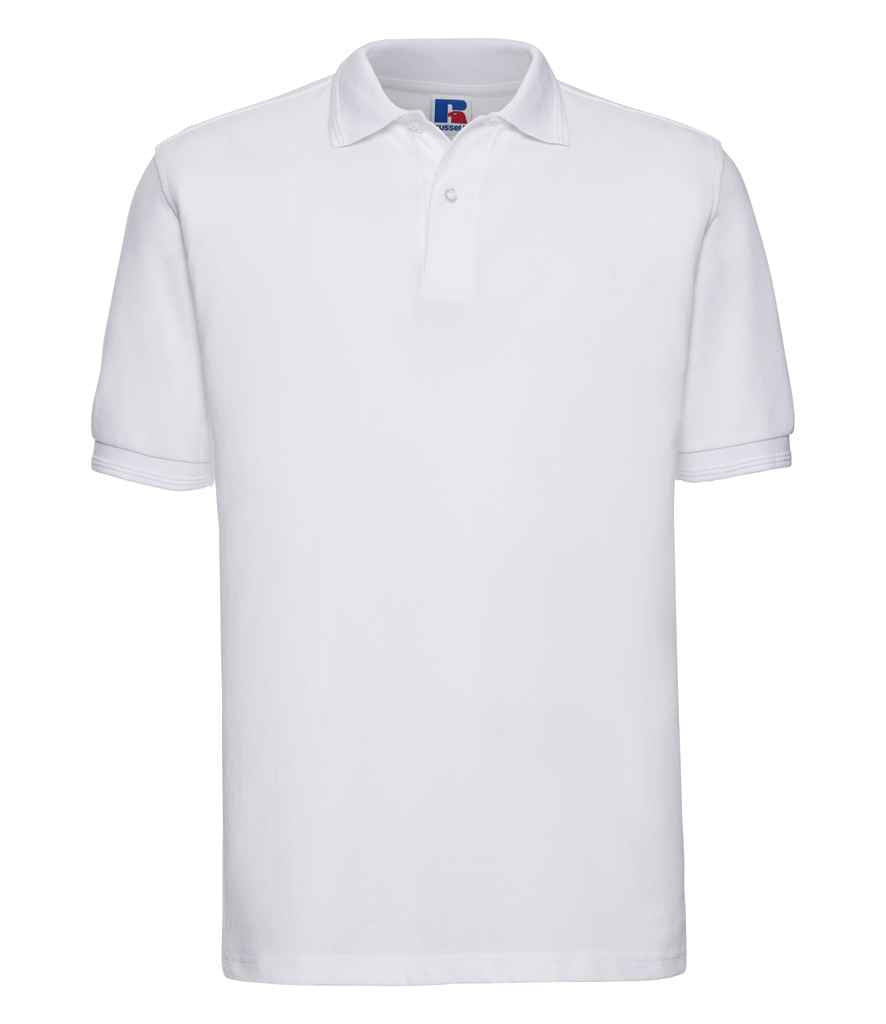 Russell Hardwearing Poly/Cotton Piqué Polo Shirt - White (599M)