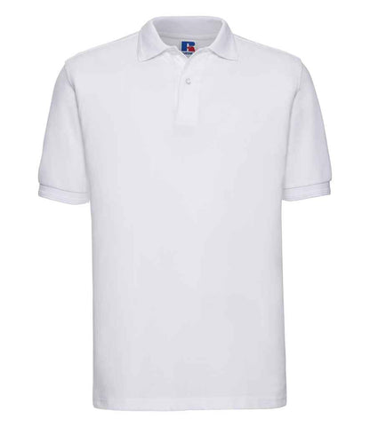 Russell Hardwearing Poly/Cotton Piqué Polo Shirt - White (599M)