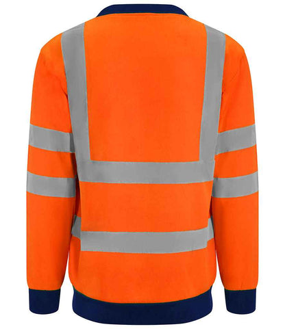 Pro RTX High Visibility Two Tone Sweatshirt - Orange/Navy - back