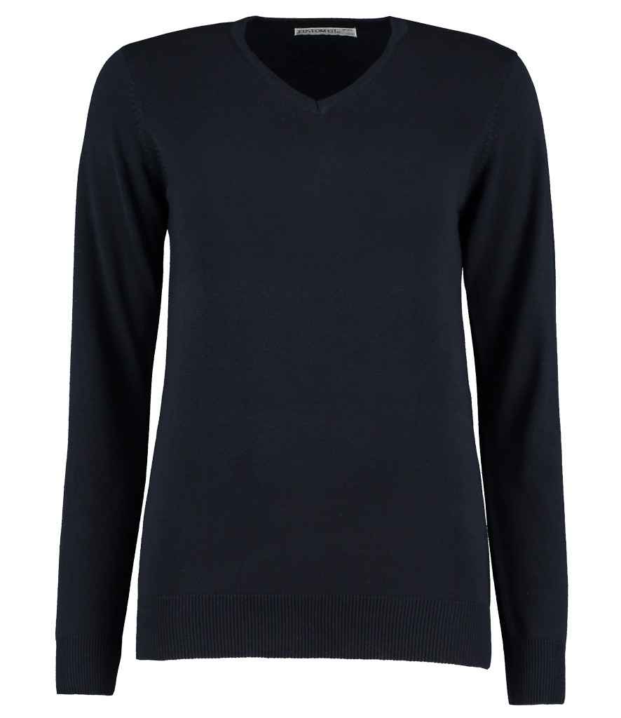 Kustom Kit Ladies Arundel Cotton Acrylic V Neck Sweater - FRONT