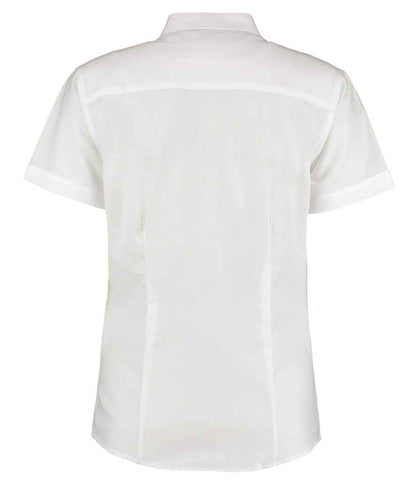 Kustom Kit Ladies Short Sleeve Tailored Workwear Oxford Shirt - BACK