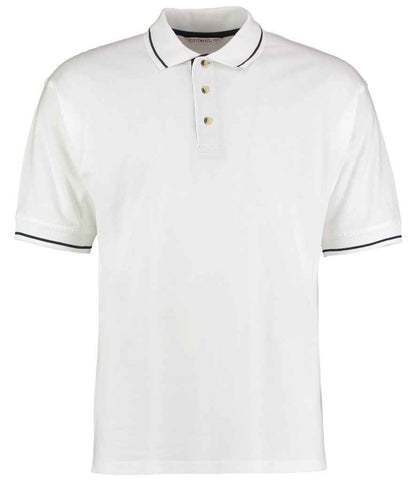 Kustom Kit St Mellion Tipped Cotton Piqué Polo Shirt - FRONT