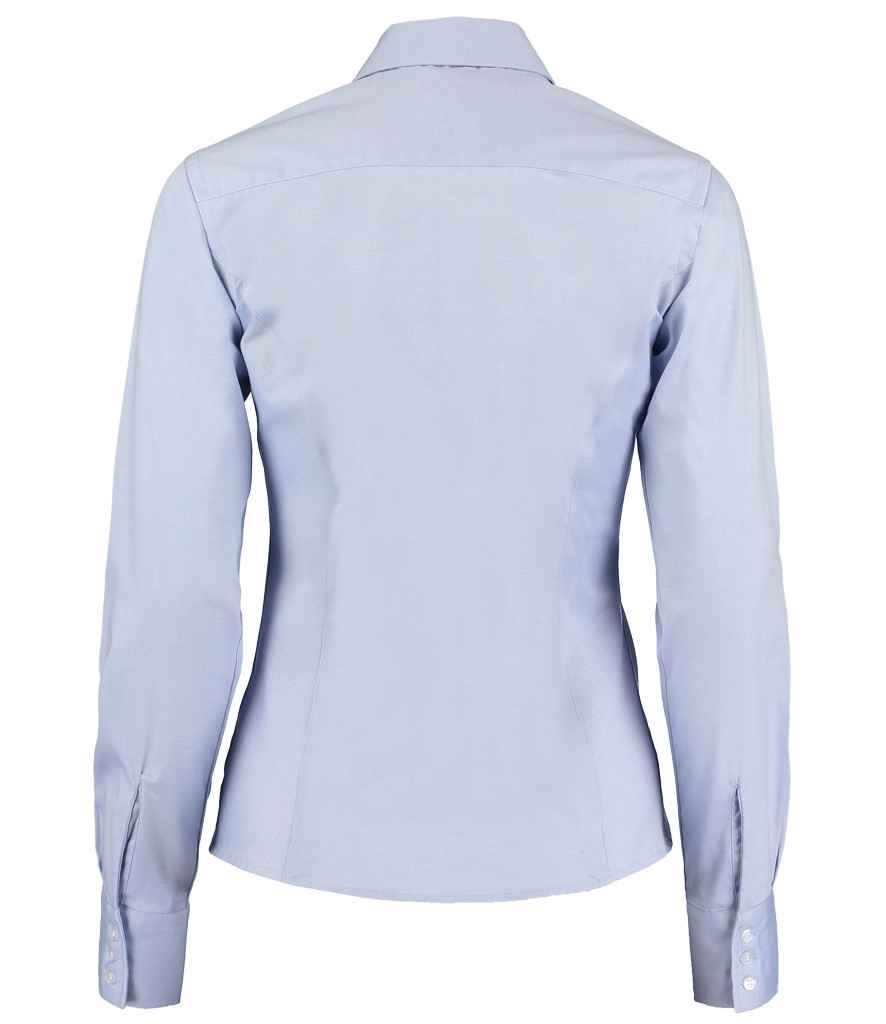 Kustom Kit Ladies Premium Long Sleeve Tailored Oxford Shirt - BACK