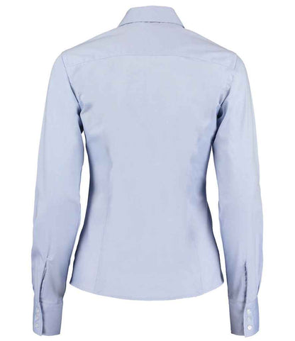 Kustom Kit Ladies Premium Long Sleeve Tailored Oxford Shirt - BACK