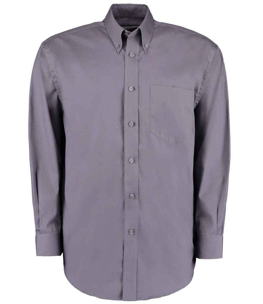 Kustom Kit Premium Long Sleeve Classic Fit Oxford Shirt - FRONT