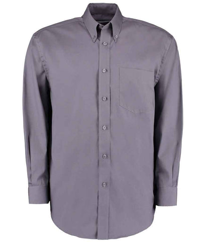 Kustom Kit Premium Long Sleeve Classic Fit Oxford Shirt - FRONT