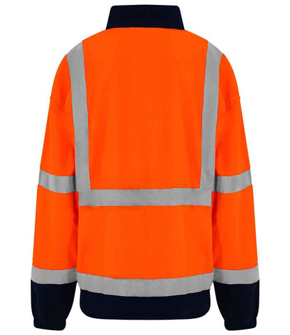 Pro RTX High Visibility Fleece Jacket - Orange/Navy - back