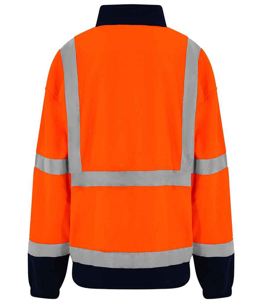 Pro RTX High Visibility Fleece Jacket - Orange/Navy - back