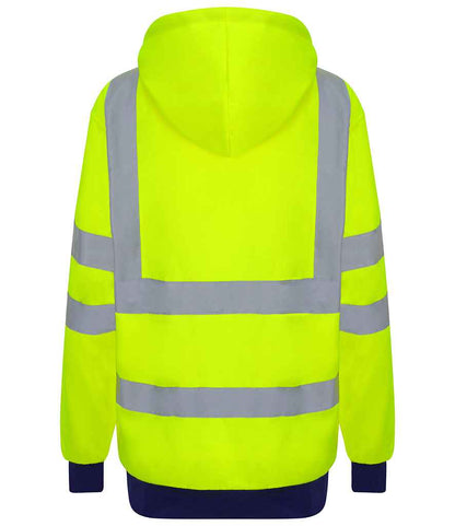 Pro RTX High Visibility Two Tone Hoodie - Yellow/Navy - back