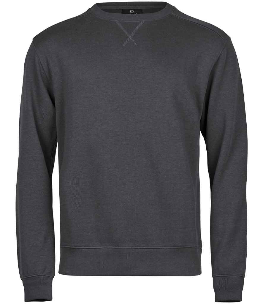 Tee Jays Ribbed Interlock Crew Neck Sweatshirt - FRONT