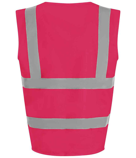 Pro RTX High Visibility Waistcoat - Pink - back