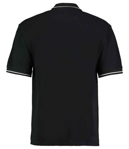 Kustom Kit St Mellion Tipped Cotton Piqué Polo Shirt - BACK