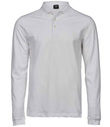 Tee Jays Luxury Stretch Long Sleeve Polo Shirt - FRONT