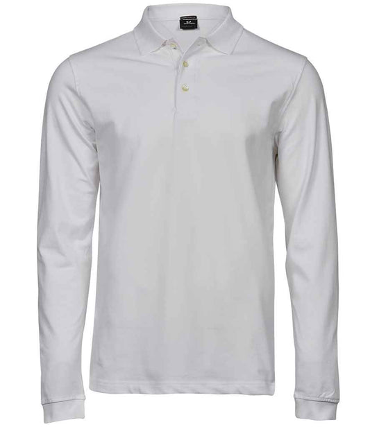 Tee Jays Luxury Stretch Long Sleeve Polo Shirt - FRONT