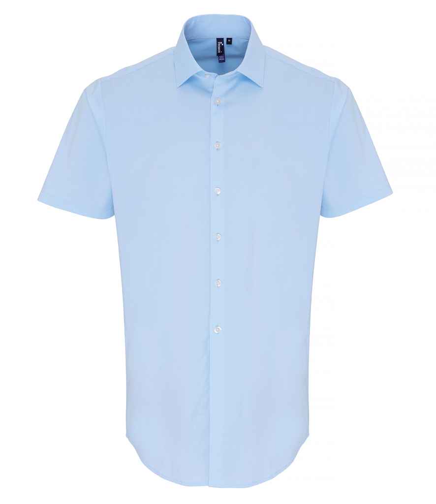 Premier Short Sleeve Stretch Fit Poplin Shirt - FRONT