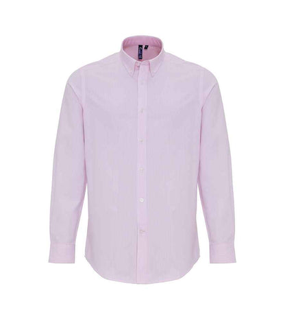 Premier Long Sleeve Striped Oxford Shirt - FRONT