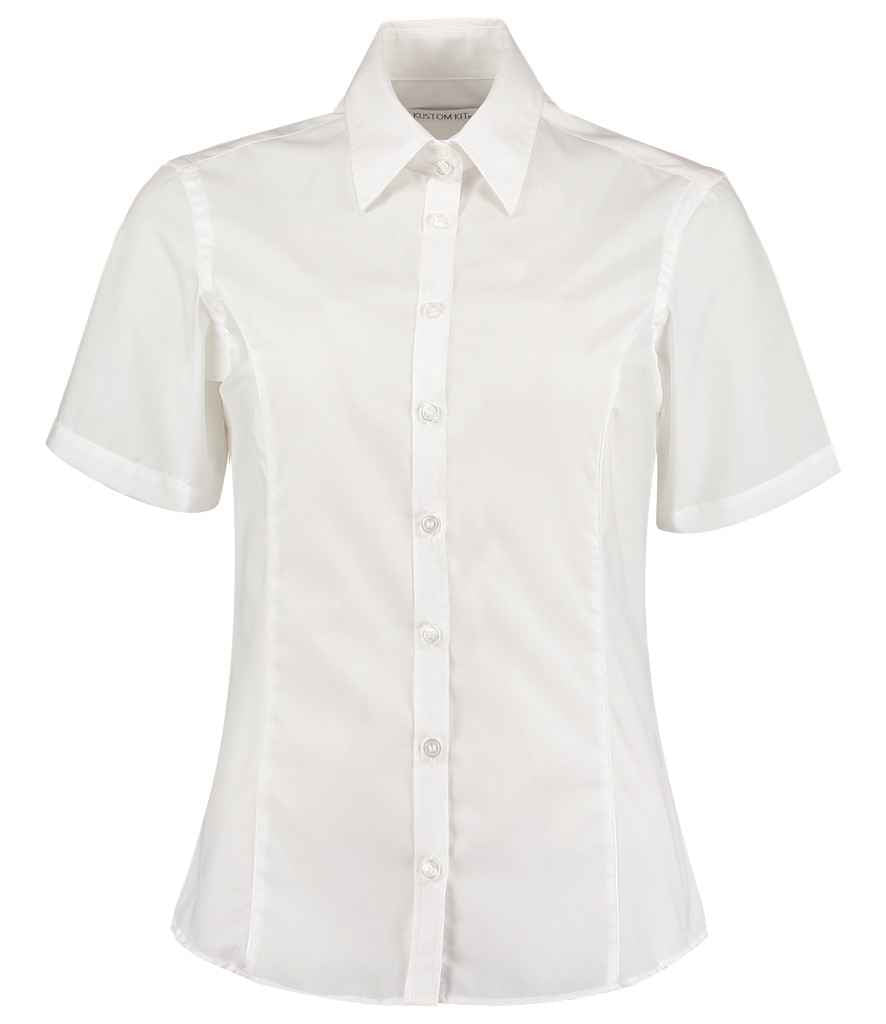 Kustom Kit Ladies Short Sleeve Tailored Business Shirt - FRONT