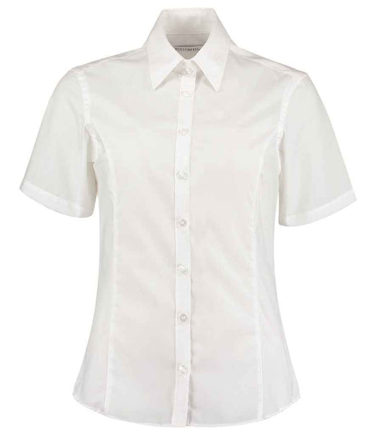 Kustom Kit Ladies Short Sleeve Tailored Business Shirt - FRONT