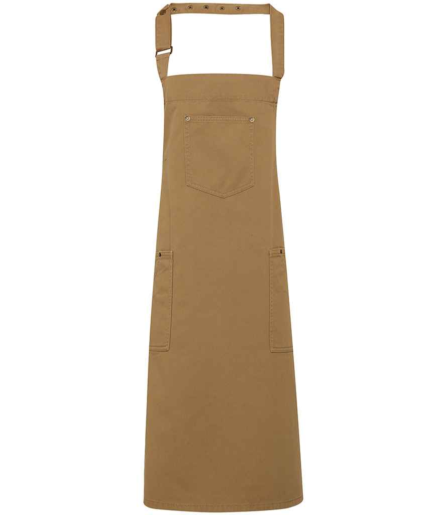 Premier Cotton Chino Bib Apron - FRONT