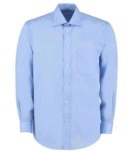 Kustom Kit Long Sleeve Classic Fit Business Shirt - FRONT
