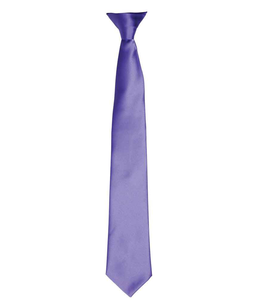 Premier 'Colours' Satin Clip Tie - FRONT