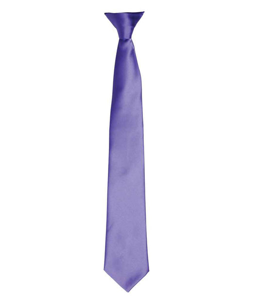 Premier 'Colours' Satin Clip Tie - FRONT