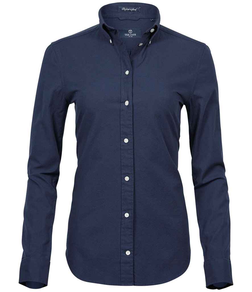 Tee Jays Ladies Perfect Long Sleeve Oxford Shirt - FRONT