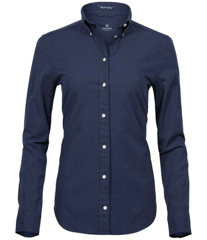 Tee Jays Ladies Perfect Long Sleeve Oxford Shirt - FRONT