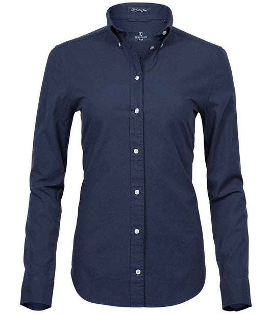 Tee Jays Ladies Perfect Long Sleeve Oxford Shirt - FRONT