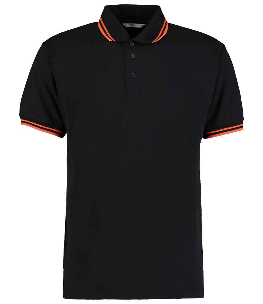 Kustom Kit Contrast Tipped Poly/Cotton Piqué Polo Shirt - FRONT