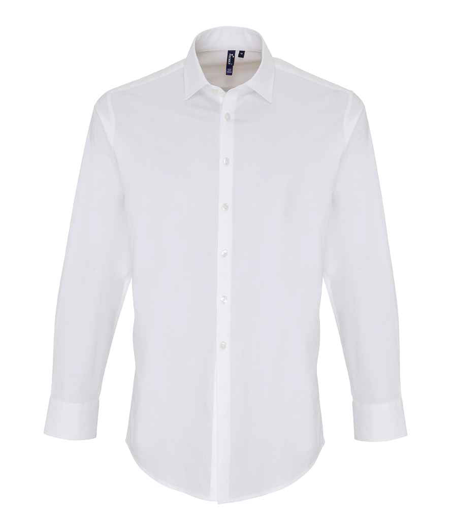 Premier Long Sleeve Stretch Fit Poplin Shirt - FRONT