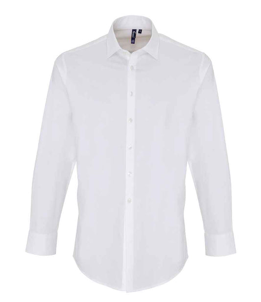 Premier Long Sleeve Stretch Fit Poplin Shirt - FRONT