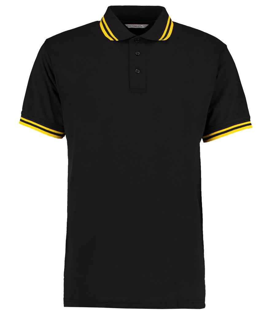 Kustom Kit Contrast Tipped Poly/Cotton Piqué Polo Shirt - FRONT