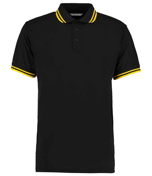 Kustom Kit Contrast Tipped Poly/Cotton Piqué Polo Shirt - FRONT