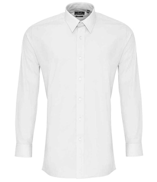 Premier Long Sleeve Fitted Poplin Shirt - FRONT