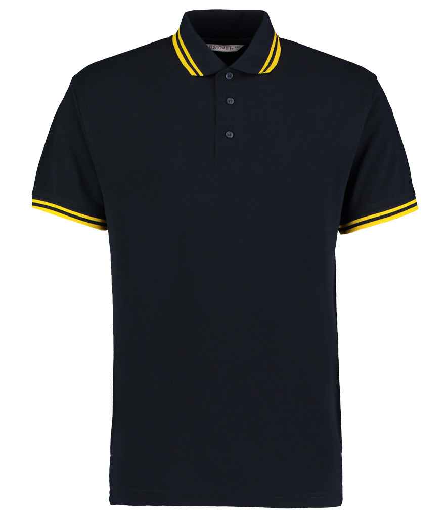 Kustom Kit Contrast Tipped Poly/Cotton Piqué Polo Shirt - FRONT