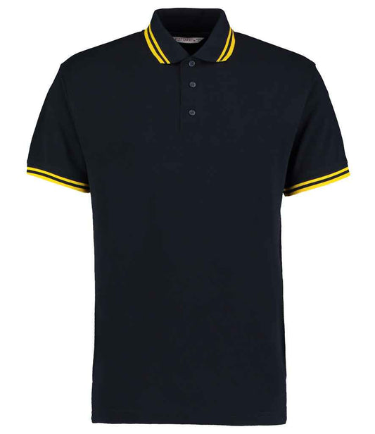 Kustom Kit Contrast Tipped Poly/Cotton Piqué Polo Shirt - FRONT