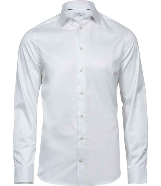 Tee Jays Luxury Slim Fit Long Sleeve Oxford Shirt - FRONT