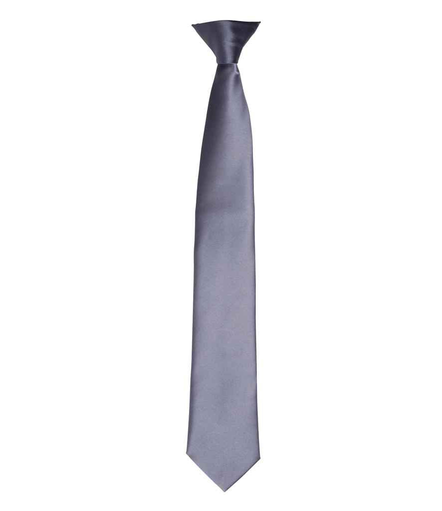 Premier 'Colours' Satin Clip Tie - FRONT