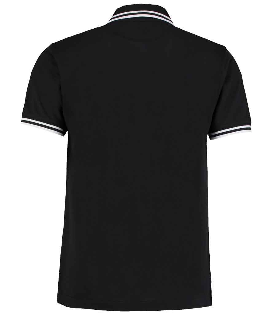 Kustom Kit Contrast Tipped Poly/Cotton Piqué Polo Shirt - BACK