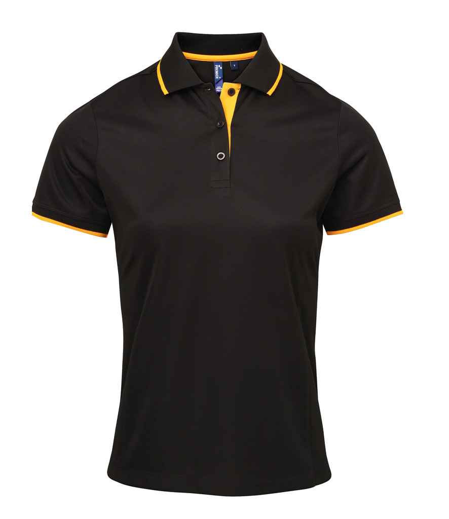 Premier Ladies Contrast Coolchecker® Piqué Polo Shirt - FRONT