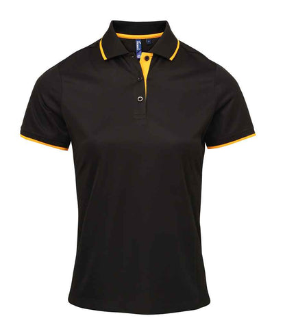 Premier Ladies Contrast Coolchecker® Piqué Polo Shirt - FRONT