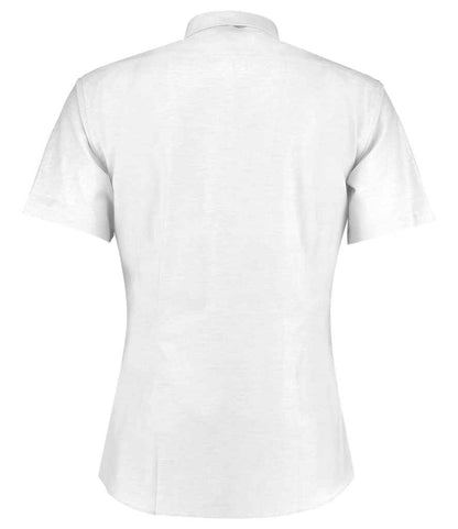 Kustom Kit Short Sleeve Slim Fit Oxford Shirt - BACK