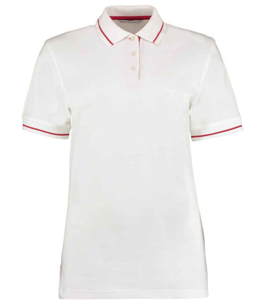 Kustom Kit Ladies St Mellion Tipped Cotton Piqué Polo Shirt - FRONT