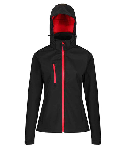 Regatta Ladies Venturer Three Layer Hooded Soft Shell Jacket - FRONT