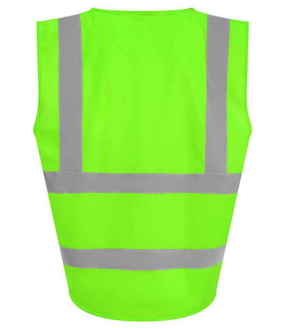 Pro RTX High Visibility Waistcoat - Lime Green - back