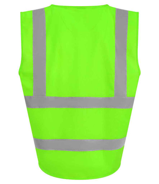 Pro RTX High Visibility Waistcoat - Lime Green - back