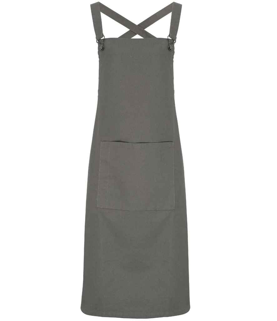 Premier Cross Back Barista Bib Apron - FRONT